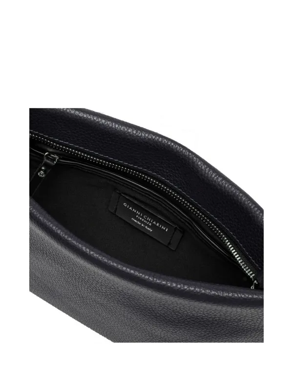Navy blue Brenda clutch bag with resin chain