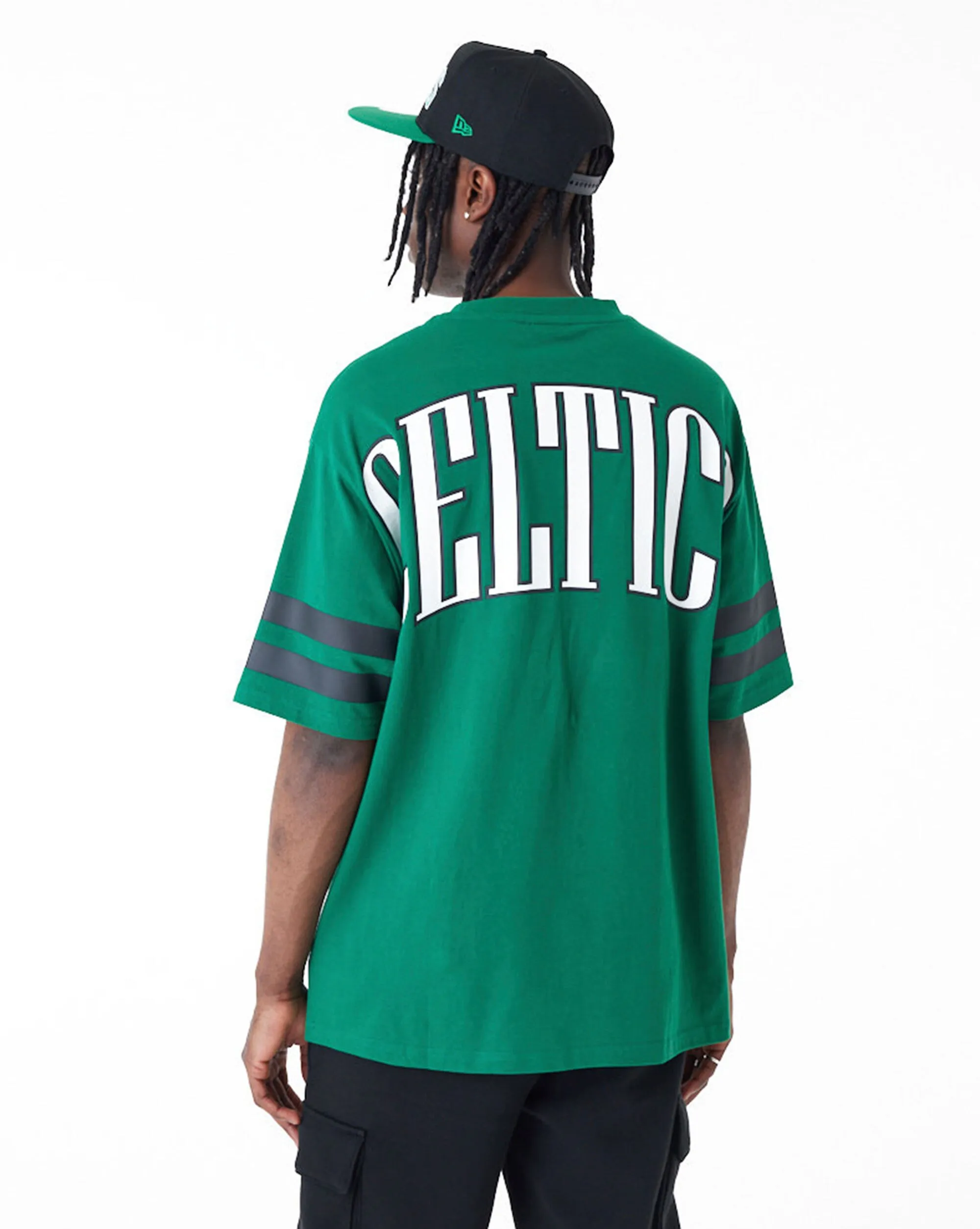 New Era NBA T-Shirt Oversize Boston Celtics Verde Uomo