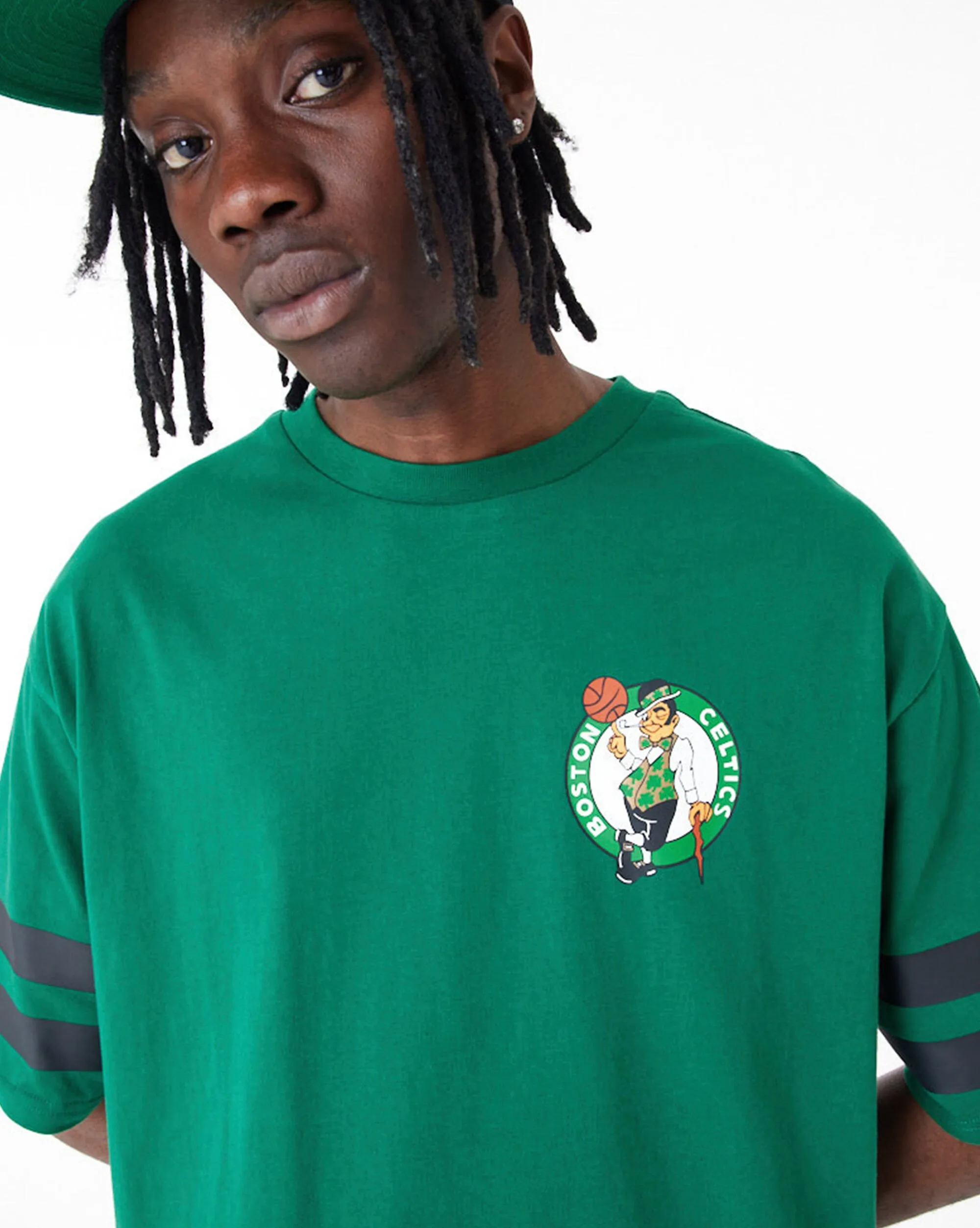 New Era NBA T-Shirt Oversize Boston Celtics Verde Uomo