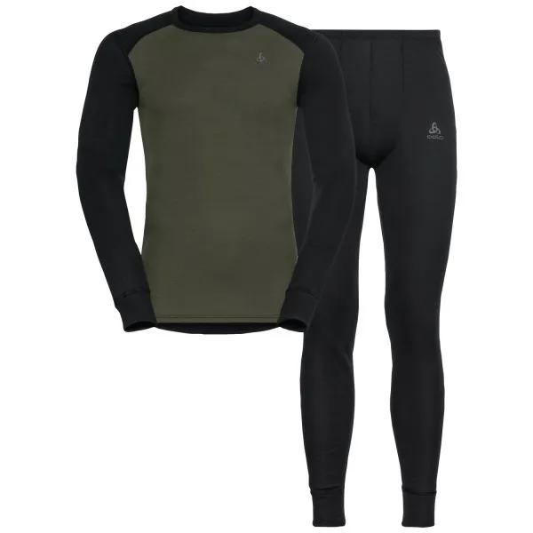 ODLO ACTIVE WARM MEN SET 196702 Black/Deep Depths  completo termico uomo