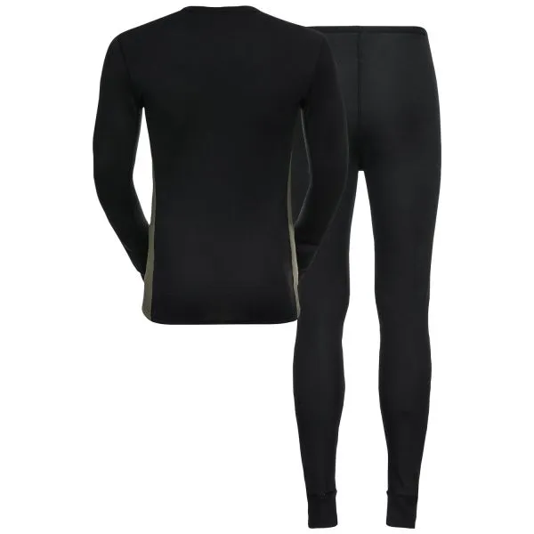 ODLO ACTIVE WARM MEN SET 196702 Black/Deep Depths  completo termico uomo
