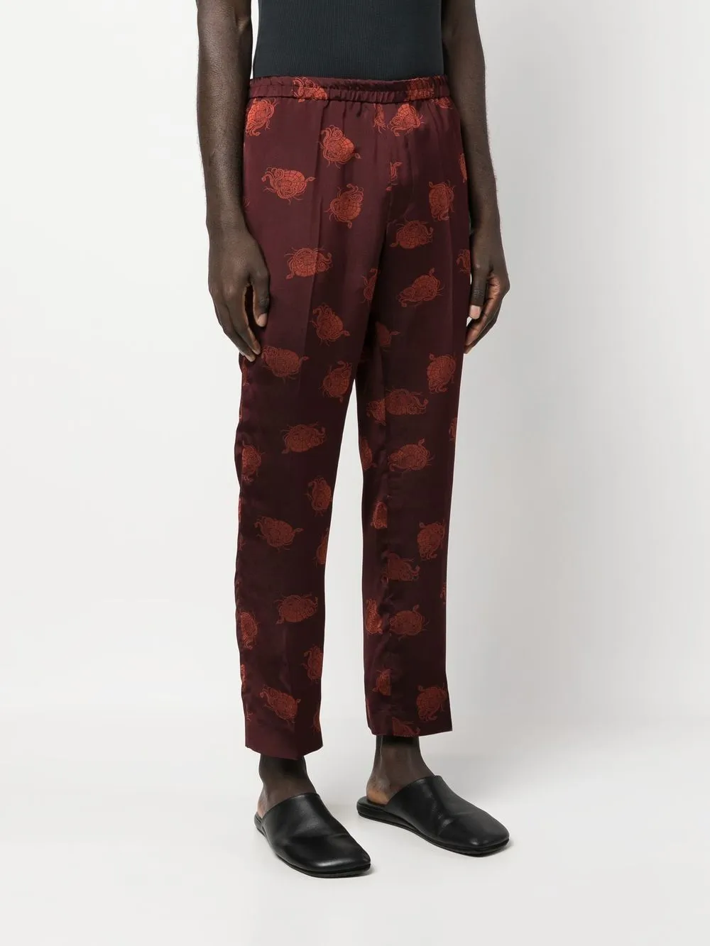 pantalone in tessuto jaquard