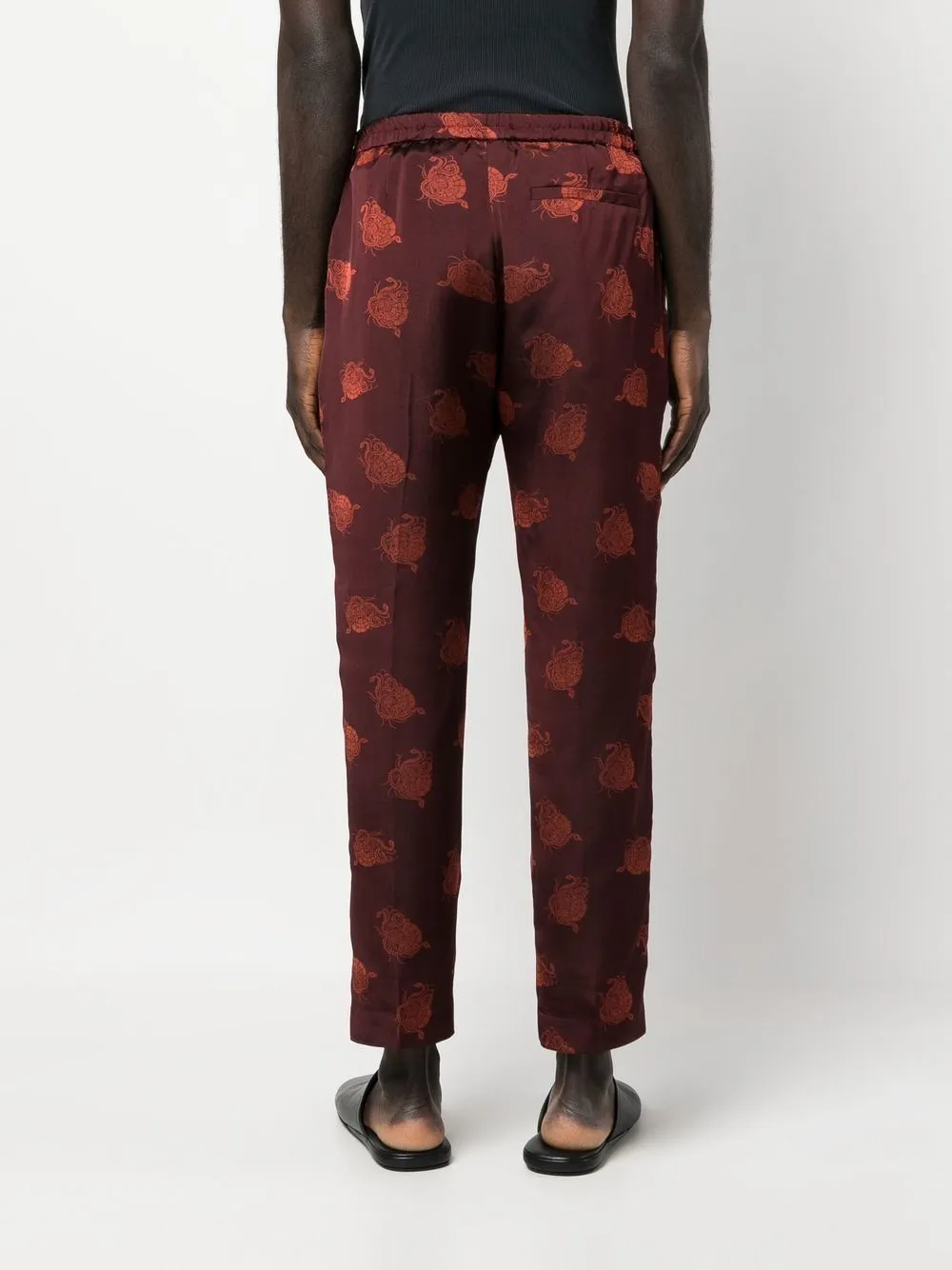 pantalone in tessuto jaquard