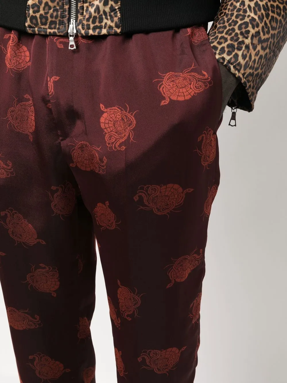pantalone in tessuto jaquard