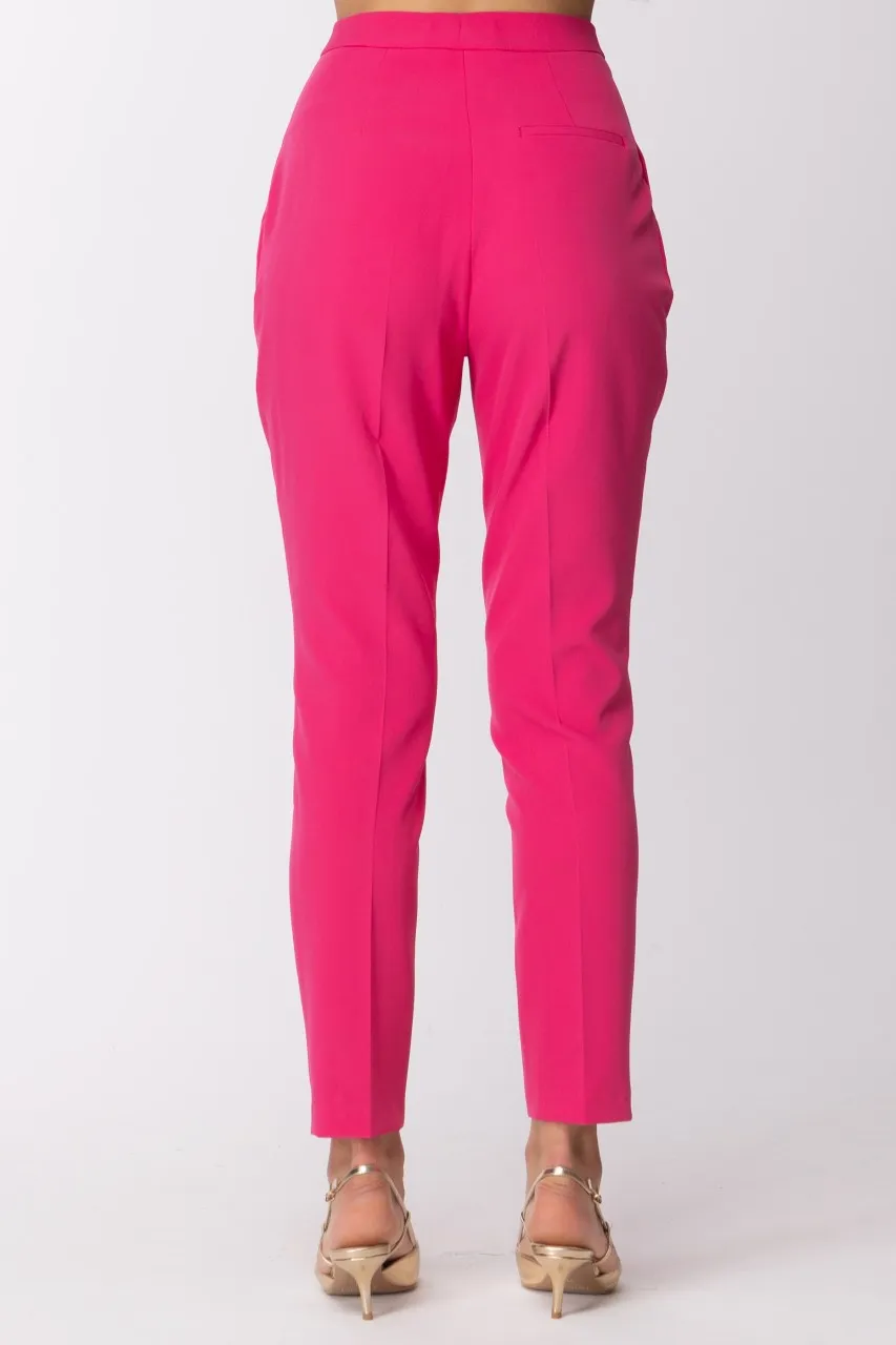 Pantaloni carrot Fucsia