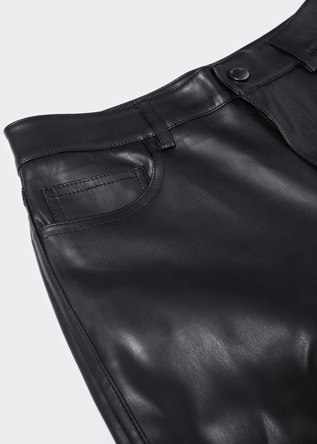 Pantaloni diritti similpelle