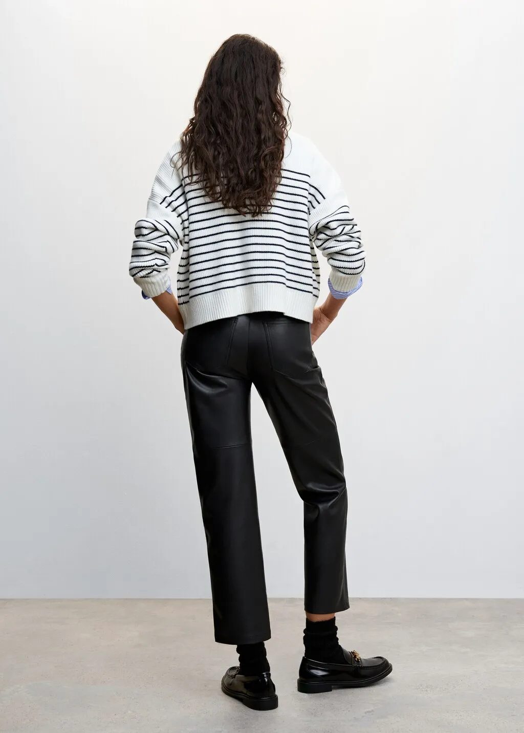 Pantaloni diritti similpelle