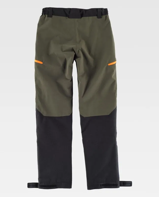 Pantaloni impermeabili combinati, con 2 borse laterali, 2 borse posteriori e 2 borse gambe Green Hunting Black
