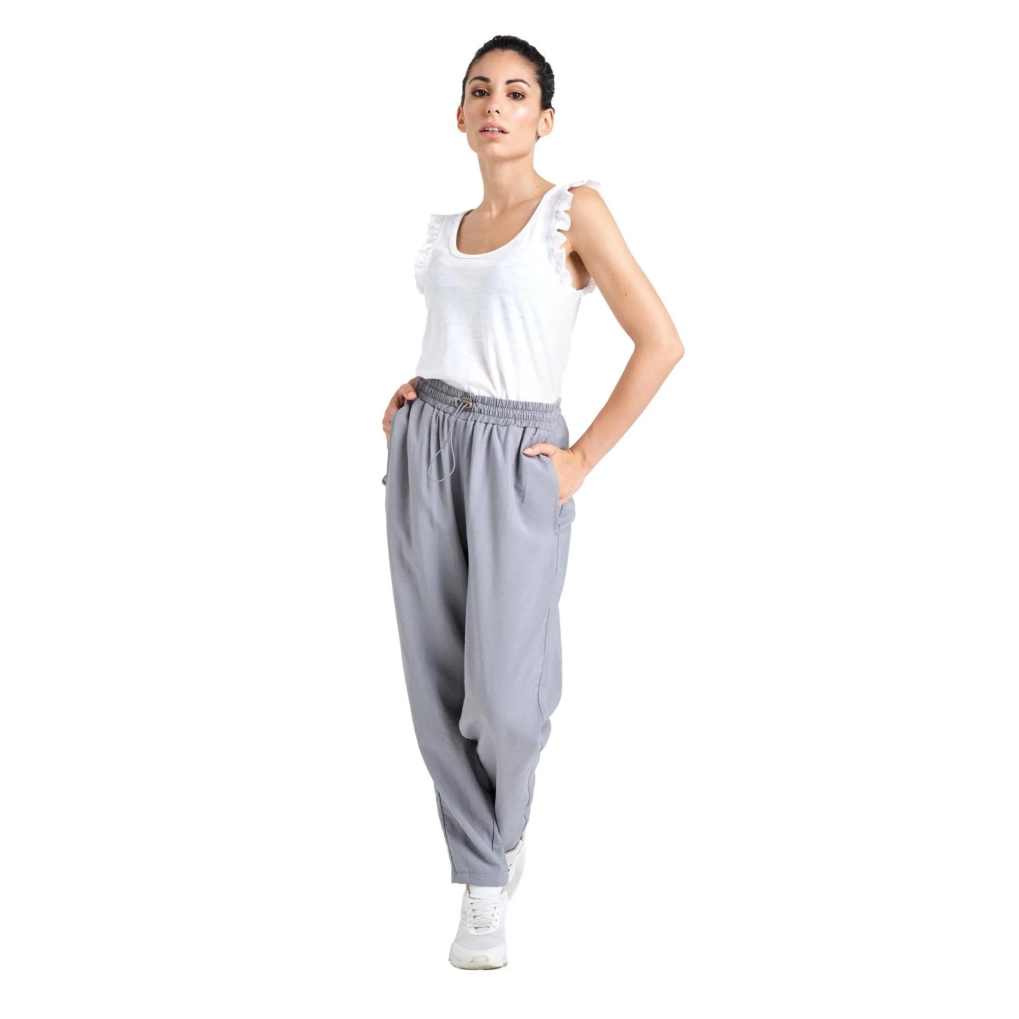 Pantaloni in satin da donna Sparkly