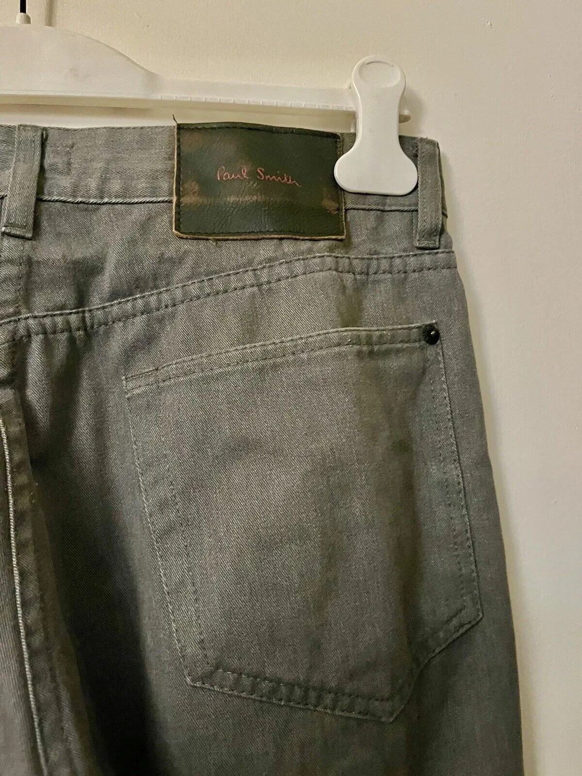Pantaloni jeans Paul Smith grigi denim gamba dritta taglia 32 regolari-