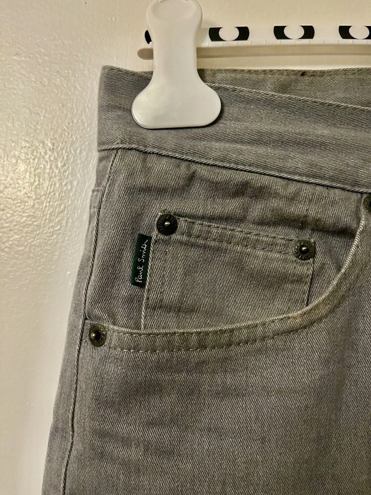 Pantaloni jeans Paul Smith grigi denim gamba dritta taglia 32 regolari-