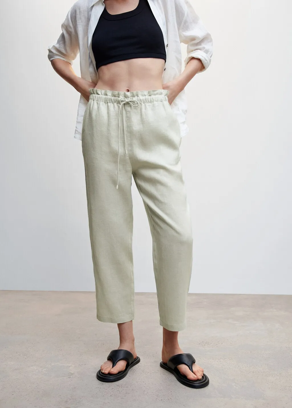 Pantaloni jogger lino