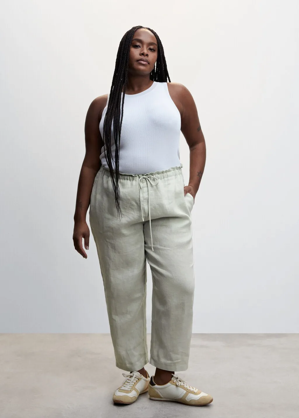 Pantaloni jogger lino