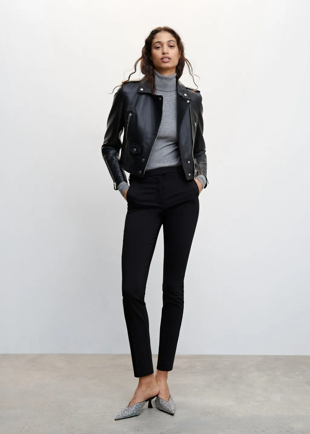 Pantaloni skinny crop
