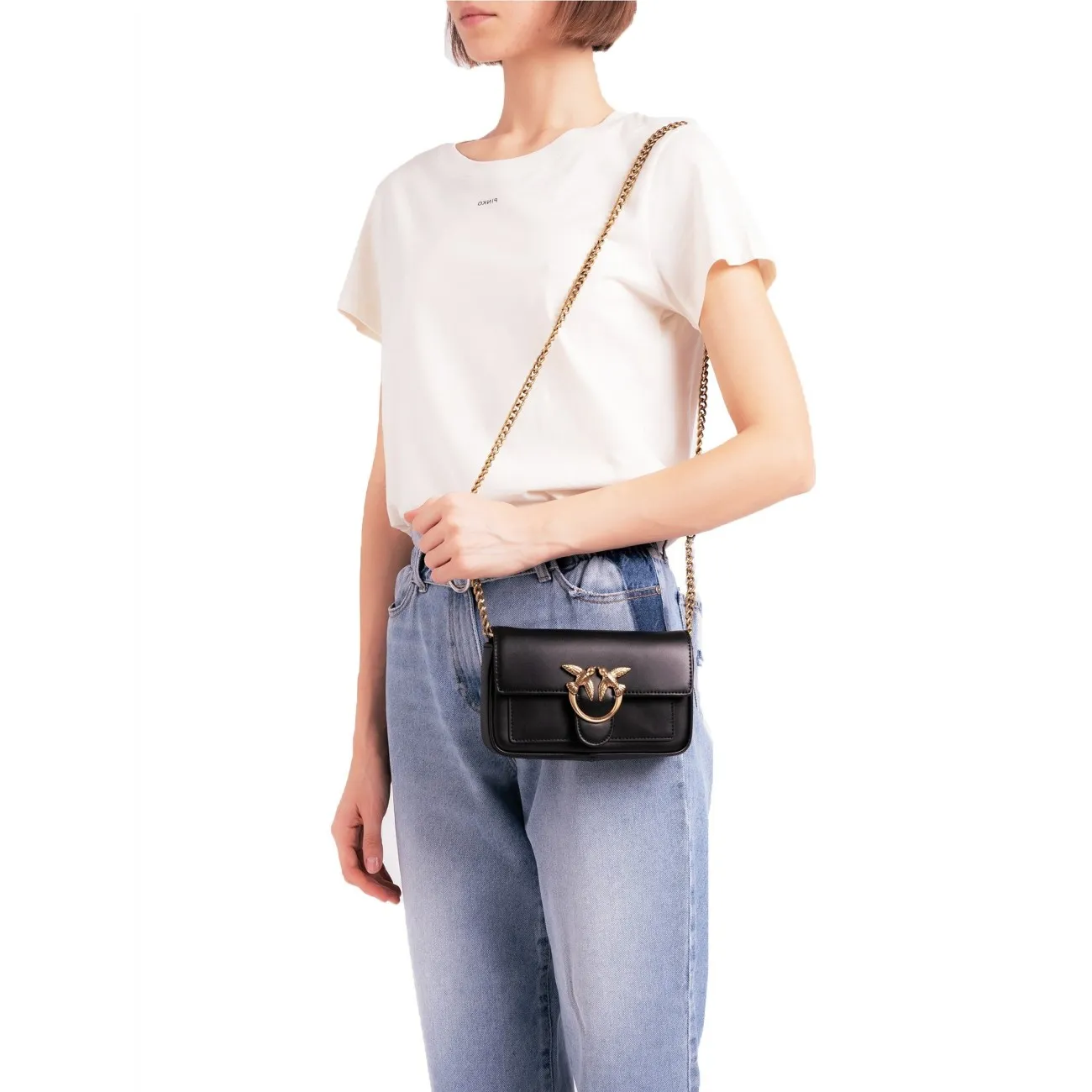 Pinko borsa clutch mini nera