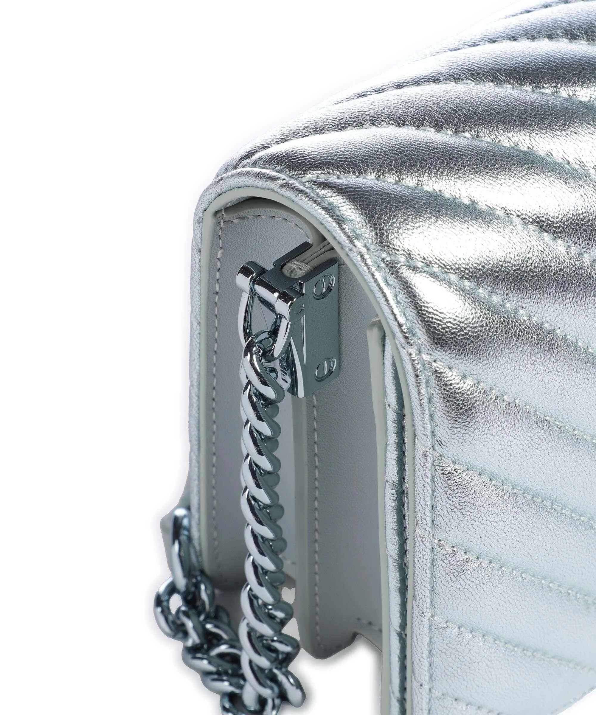  Pinko Love Click Mini Borsa a tracolla pelle di pecora blu chiaro  