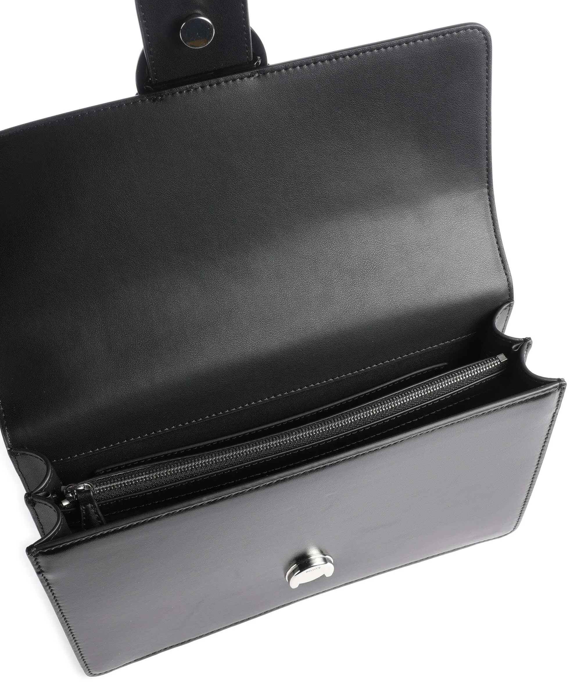  Pinko Love One Classic Borsa a tracolla pelle di vacchetta finemente grana nero  