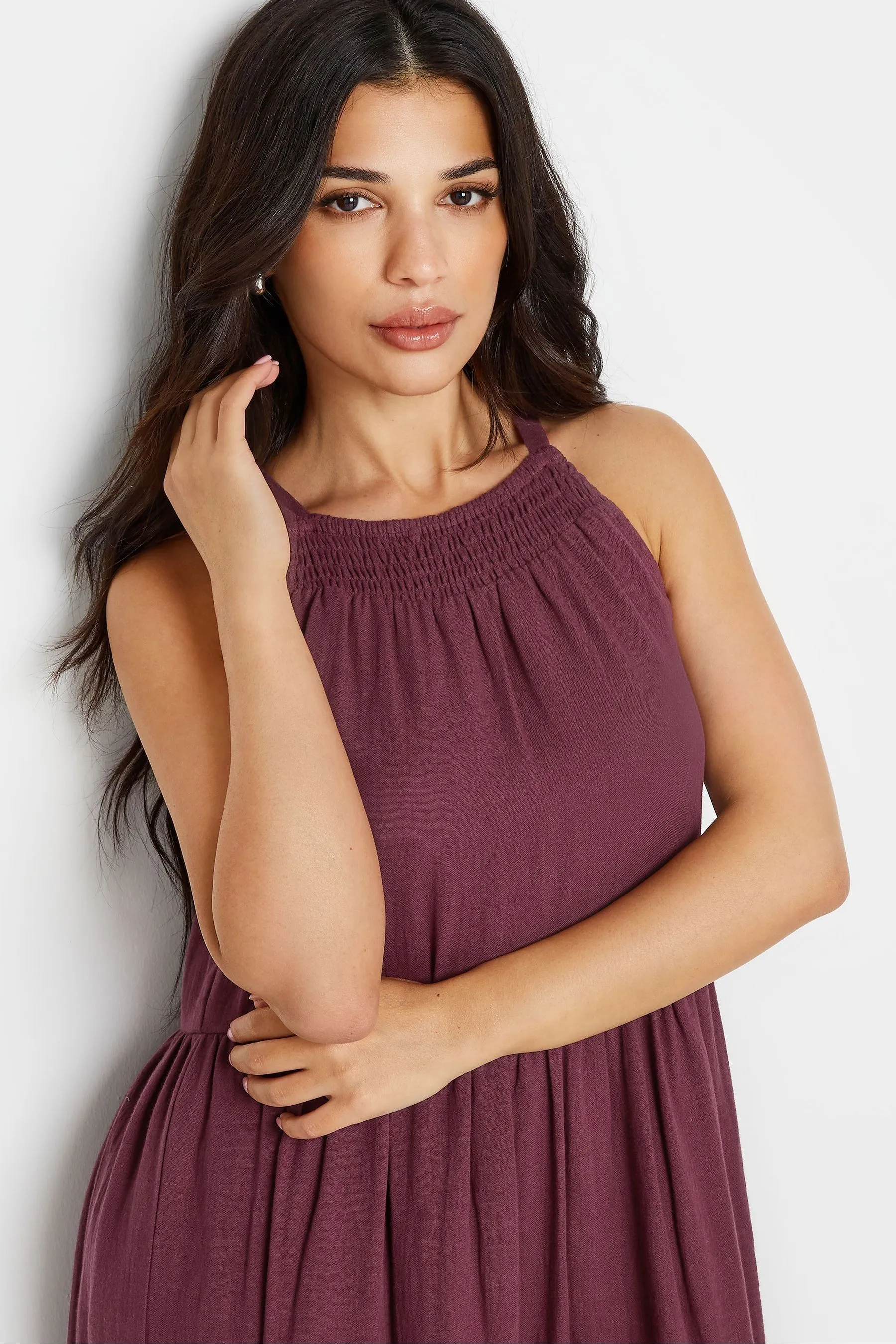 PixieGirl Petite con scollo all'americana a balze - Maxi abito