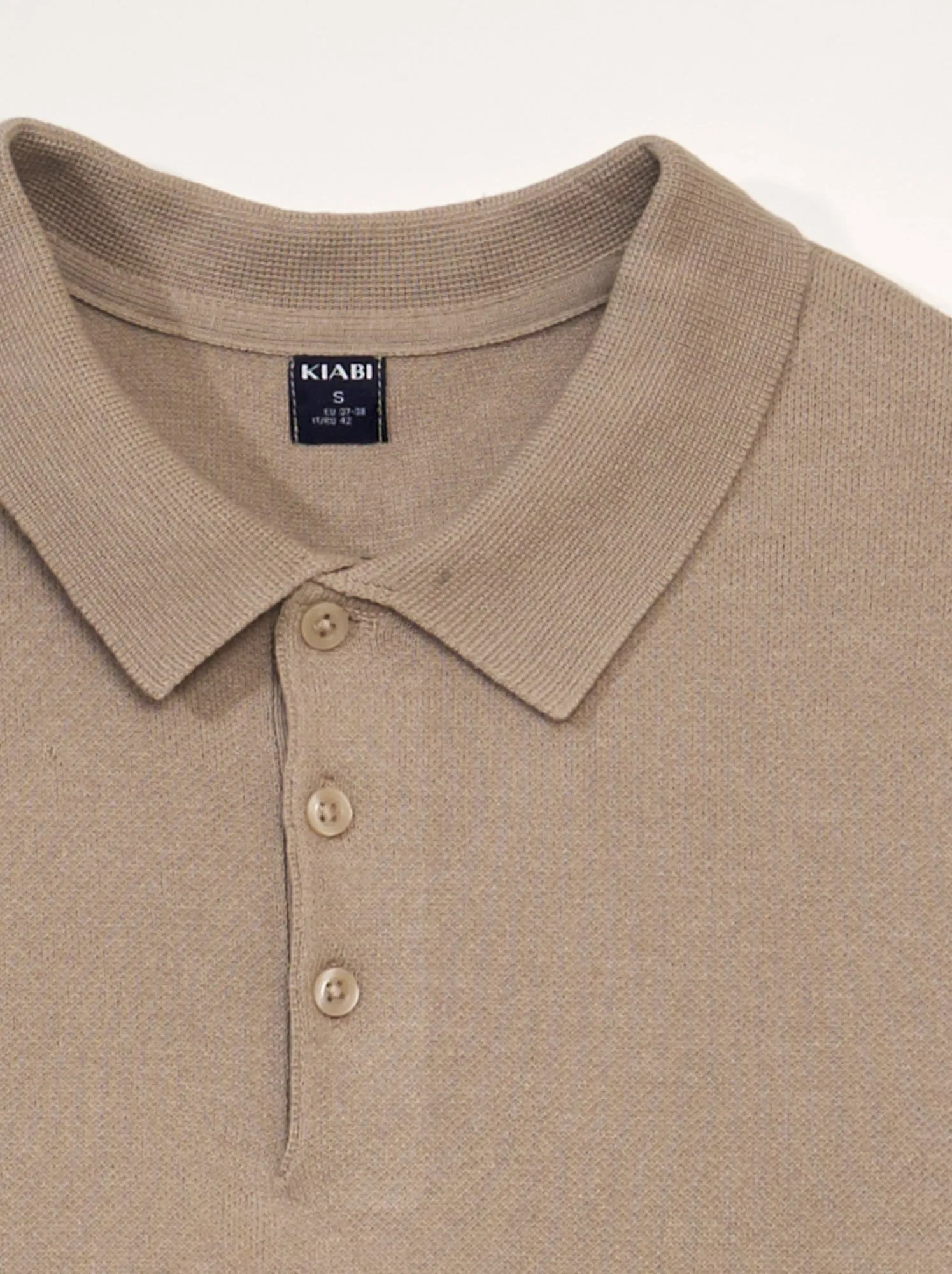 Polo in tessuto felpato - BEIGE