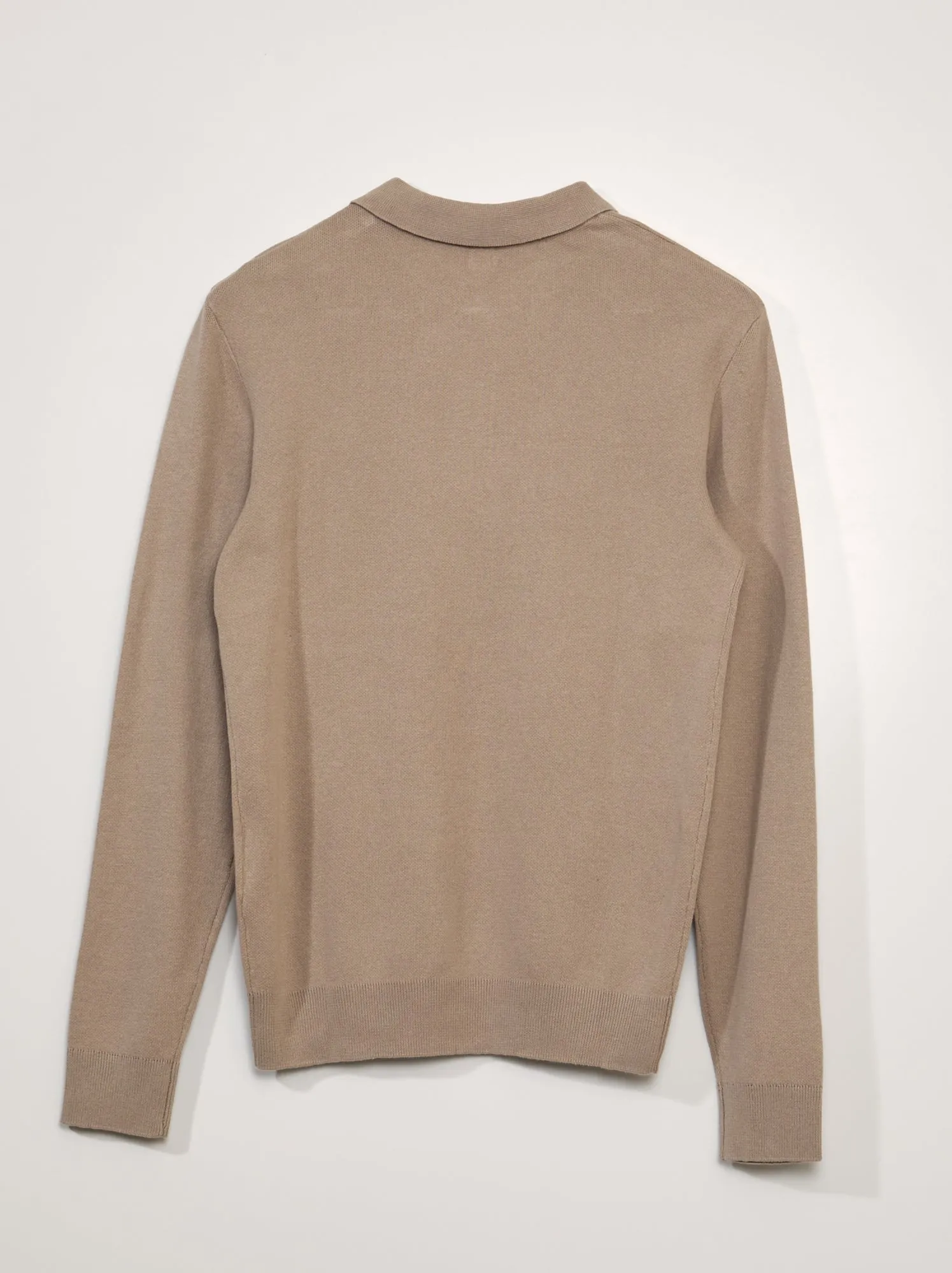 Polo in tessuto felpato - BEIGE