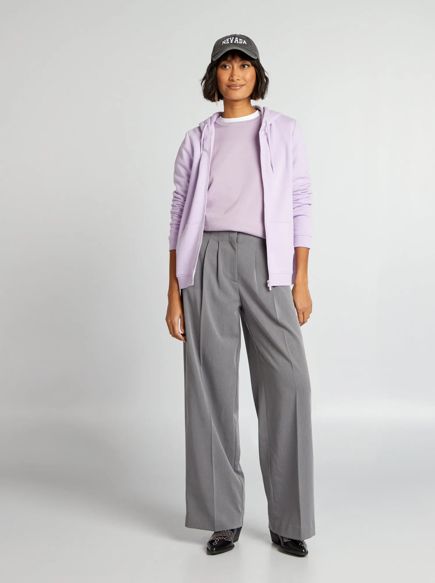 Pullover leggero taglio lungo - VIOLA