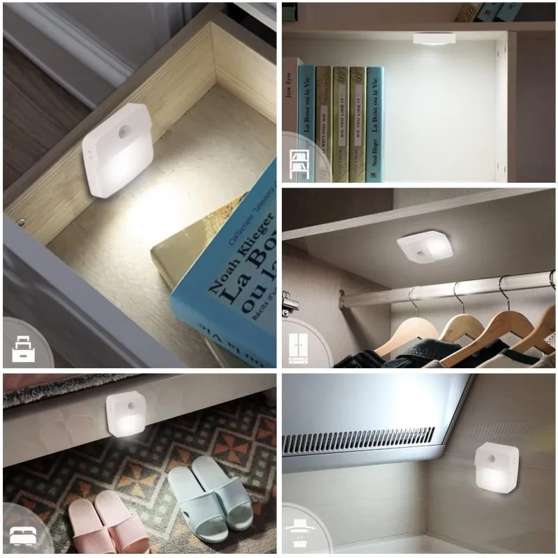 Punto luce 2 led a pile con rilevatore di movimento chic2