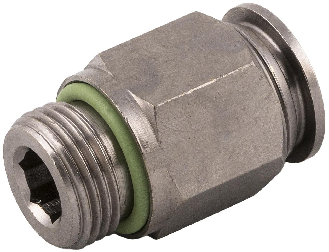 Raccordo pneumatico filettato RS PRO serie 70020, Filettato, tubo 1/8 in Male Maschio, in Ottone nichelato