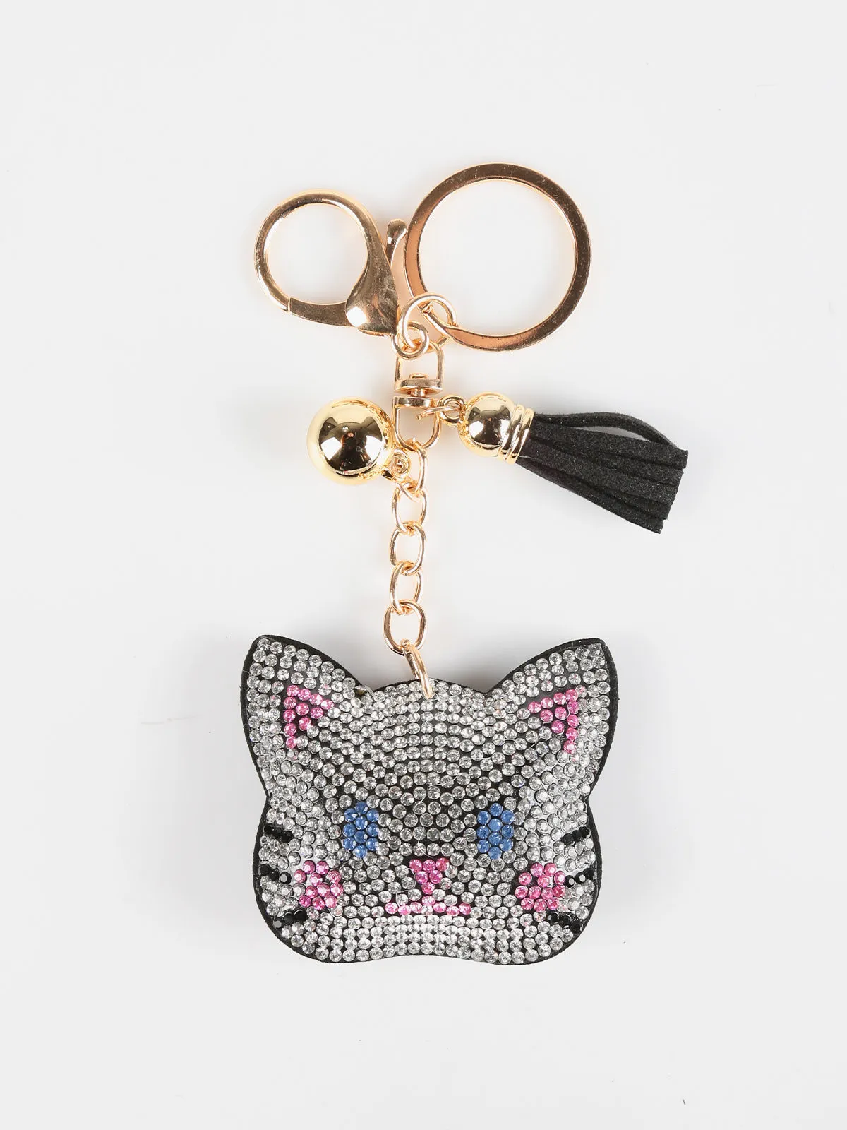 Rejena Porte-clés chat avec strass