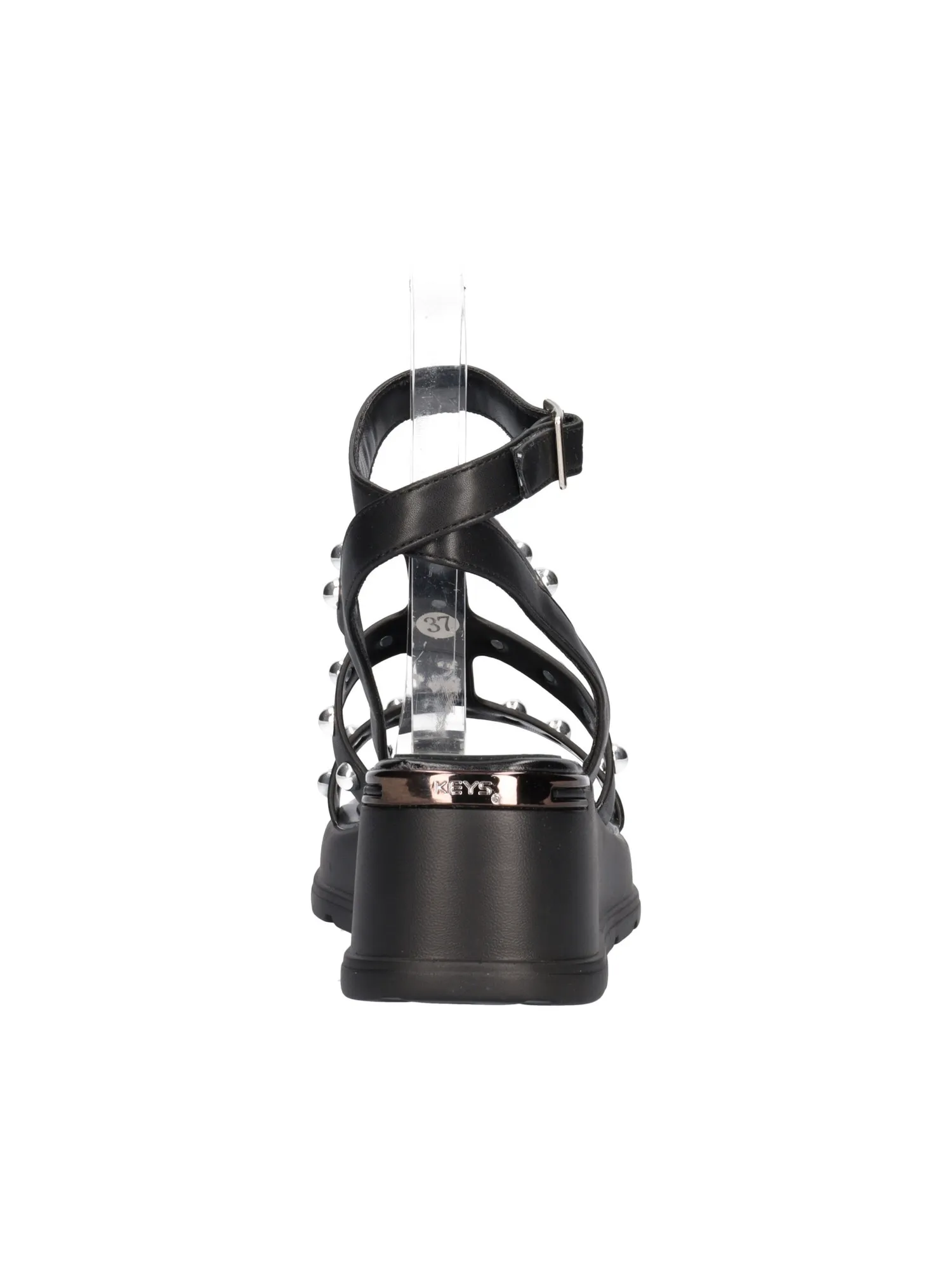 Sandalo con zeppa Keys da donna nero