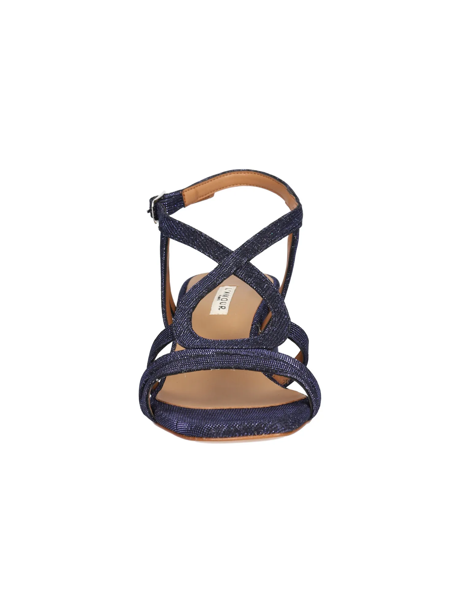 Sandalo tacco largo L'Amour da donna blu