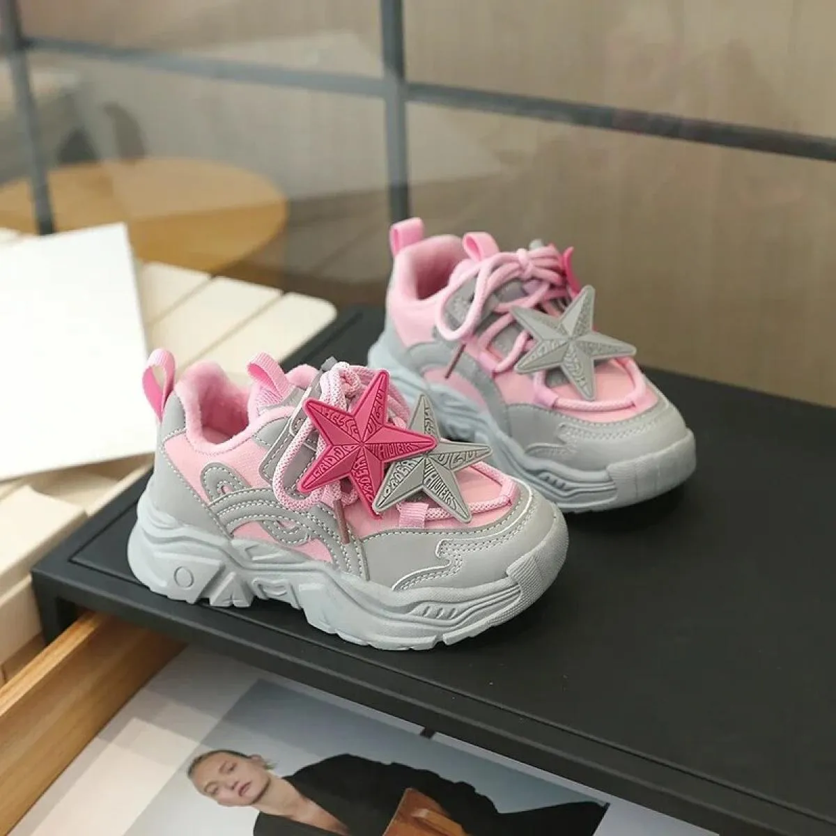 Scarpe da ginnastica per bambini Piattaforma da esterno Sport consigliate Impermeabili Confortevoli Plus Velluto Mantieni caldo