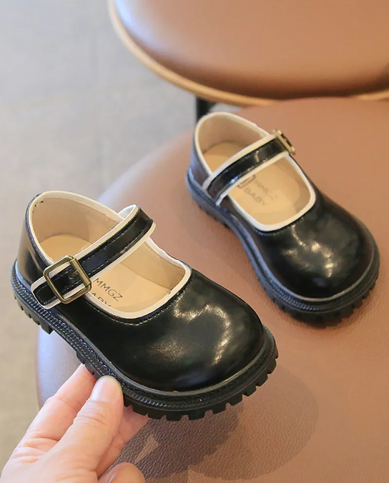 Scarpe in pelle da principessa per bambini Nuove scarpe da berretto da ragazza Scarpe Mary Jane