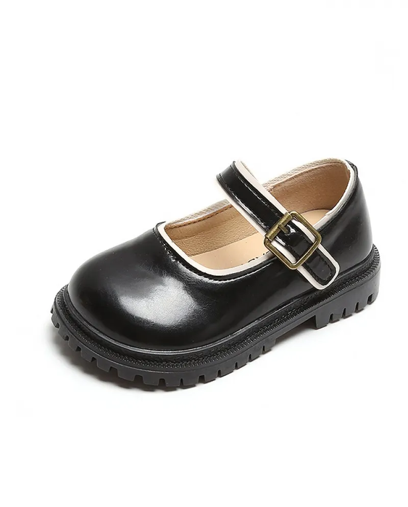 Scarpe in pelle da principessa per bambini Nuove scarpe da berretto da ragazza Scarpe Mary Jane