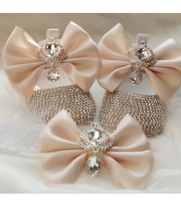 Set scarpine-fiocco cristalli principessa baby Sissy