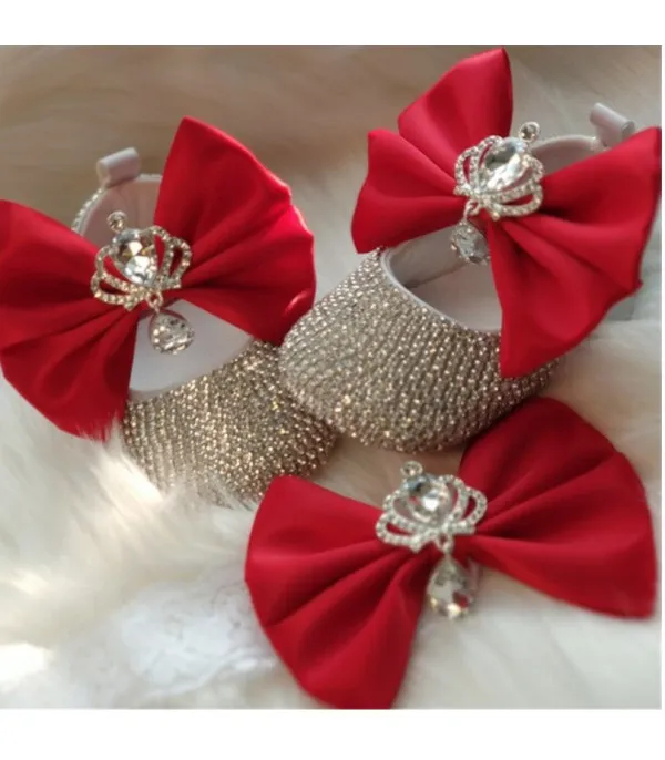 Set scarpine-fiocco cristalli principessa baby Sissy