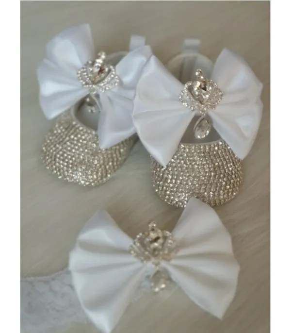 Set scarpine-fiocco cristalli principessa baby Sissy