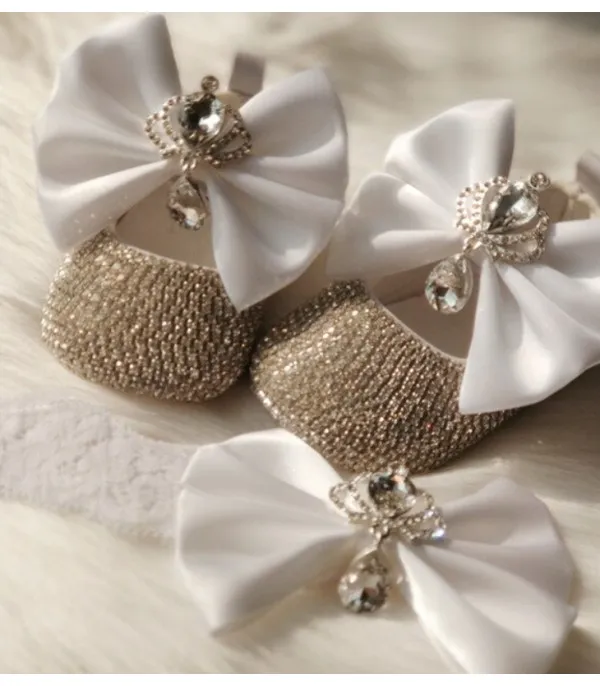 Set scarpine-fiocco cristalli principessa baby Sissy
