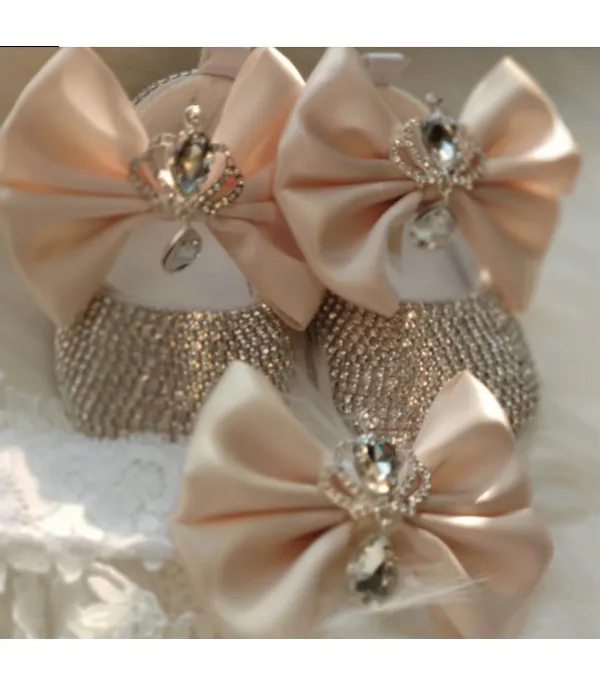 Set scarpine-fiocco cristalli principessa baby Sissy