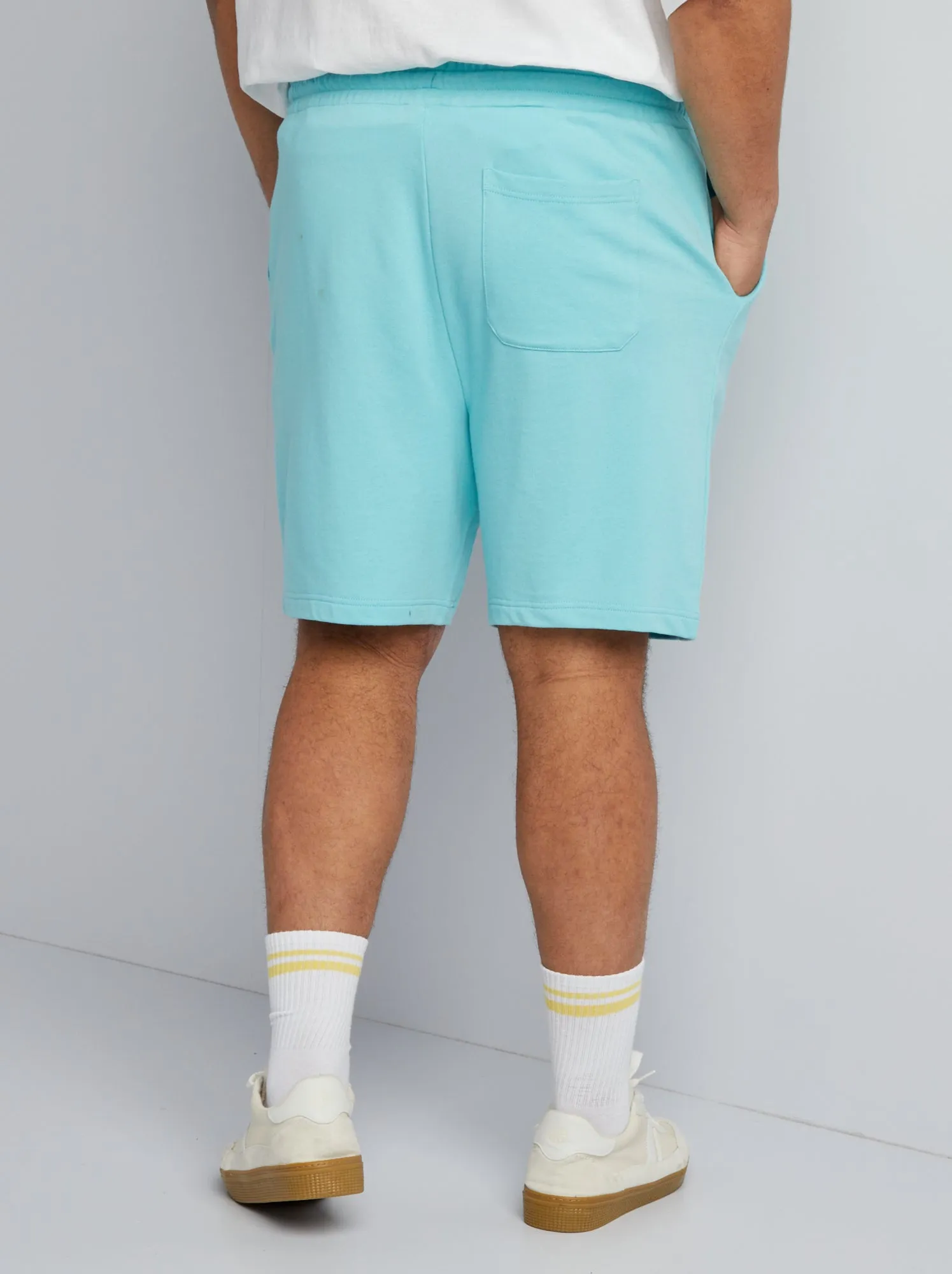 Shorts in tessuto felpato - BLU