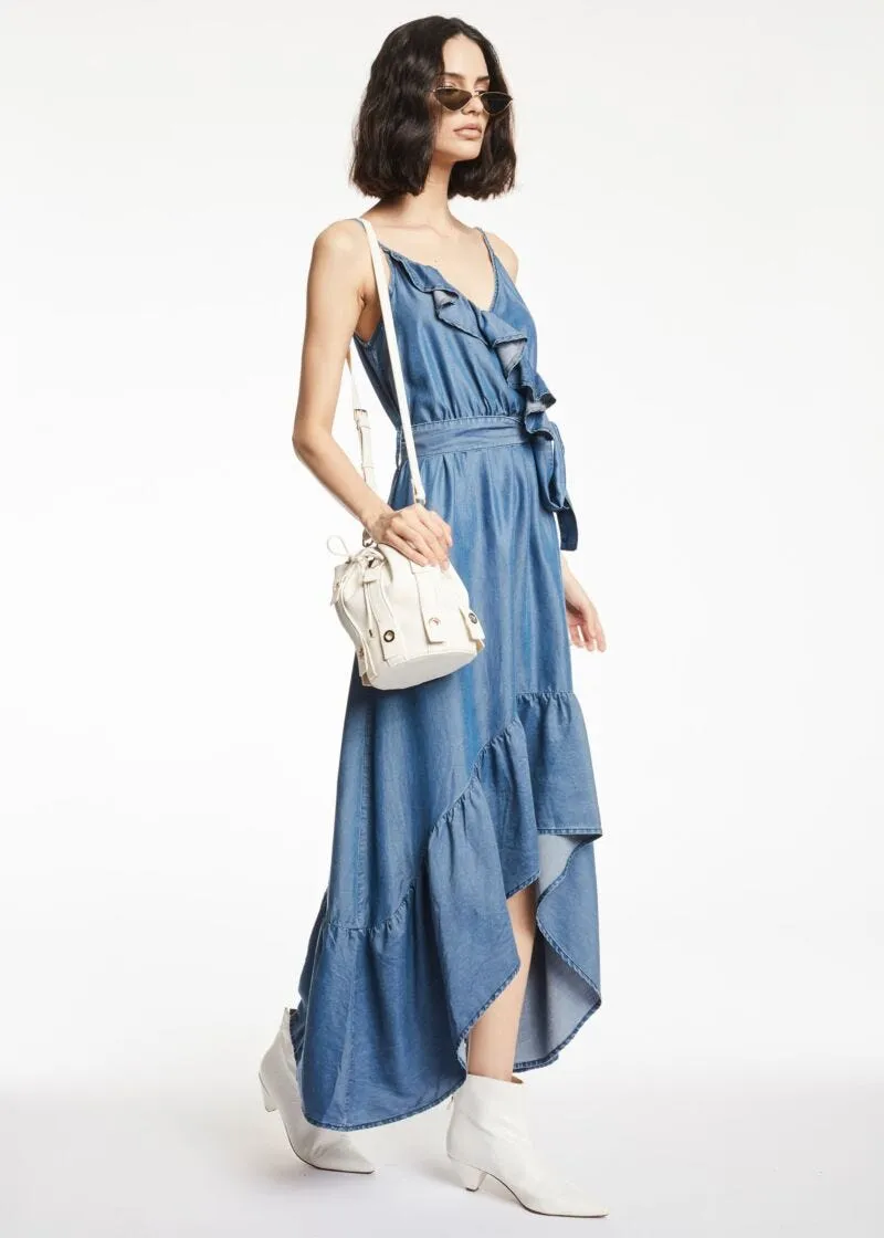 Slip dress in denim