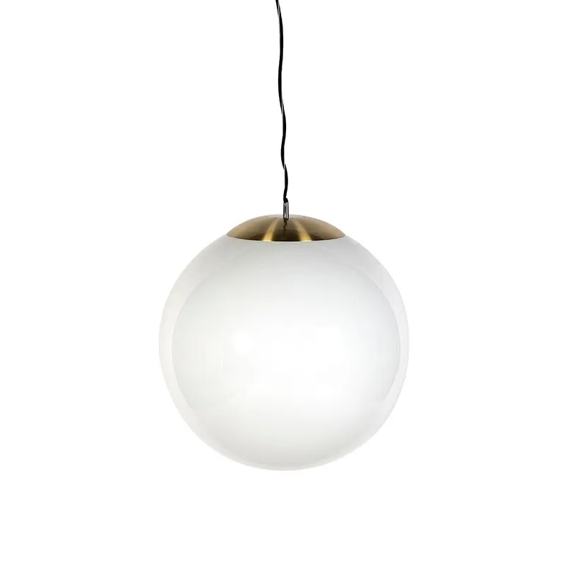 Smart Scandinavische hanglamp opaal glas 50 cm incl. Wifi A60- Ball 50