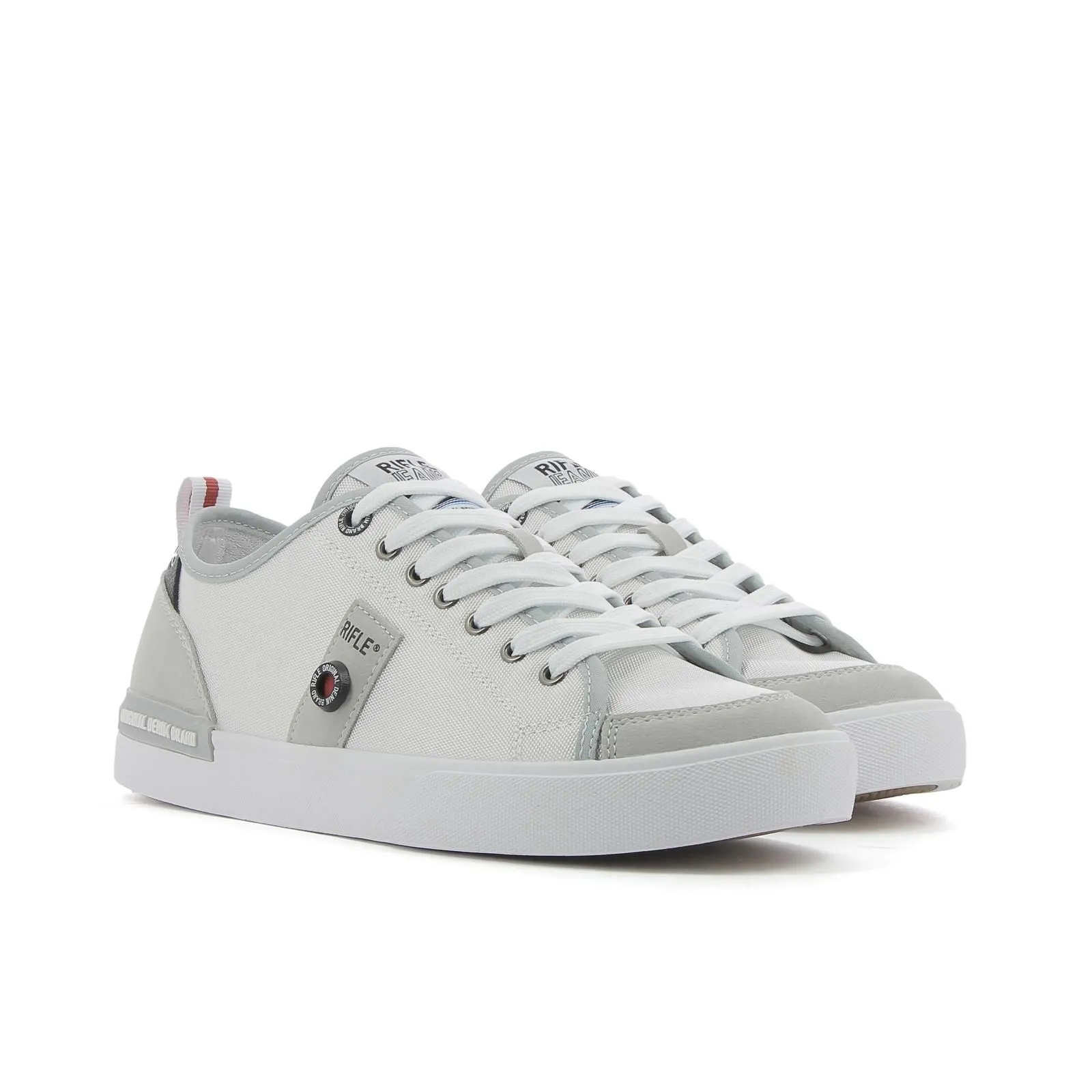 Sneakers bianche in tessuto da uomo
