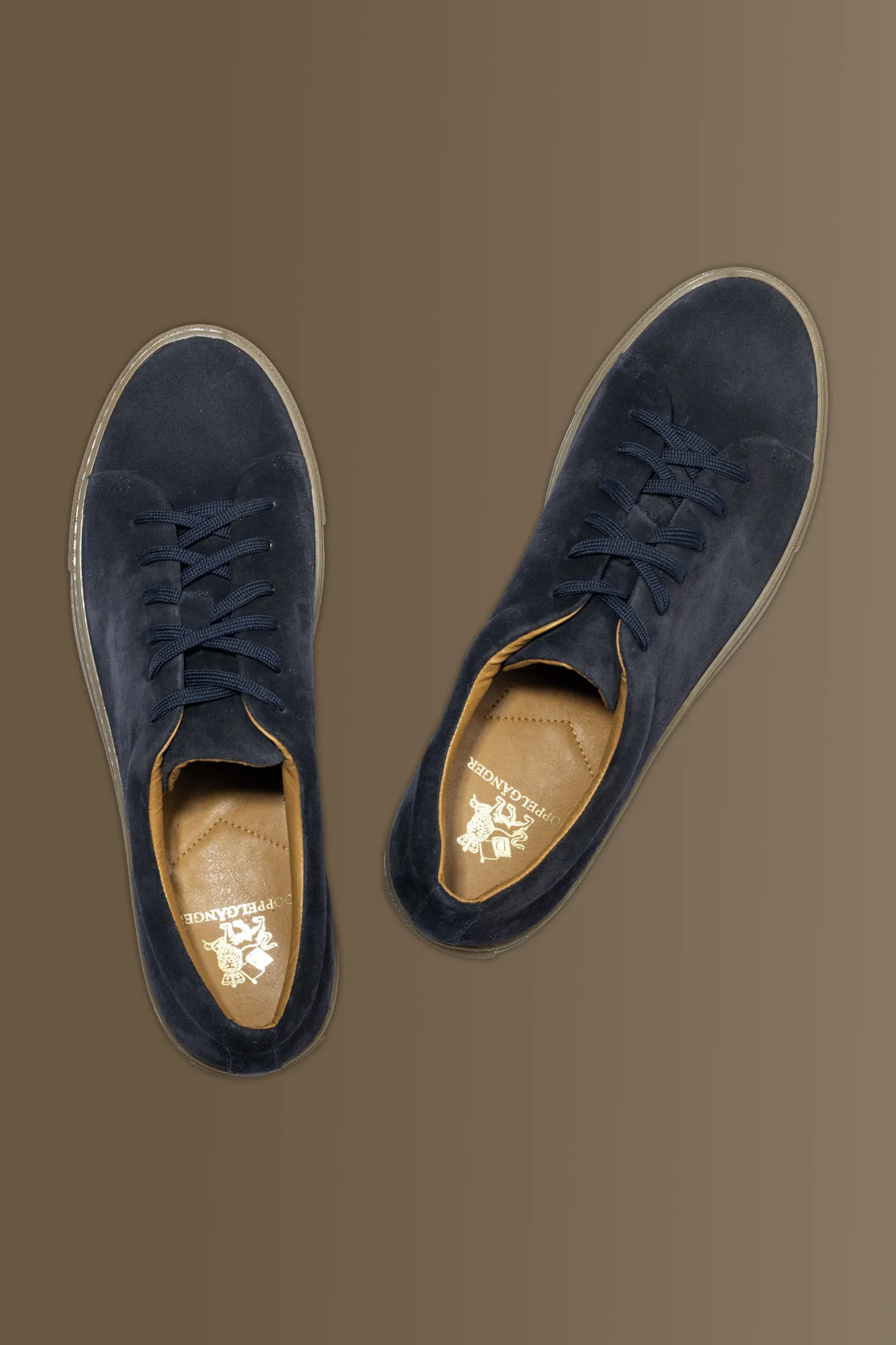 Sneakers uomo in vera pelle scamosciata