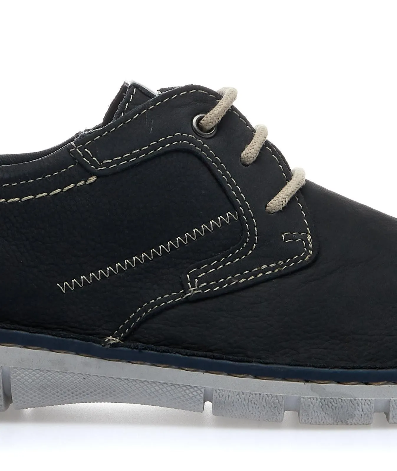 Stringate blu in pelle scamosciata