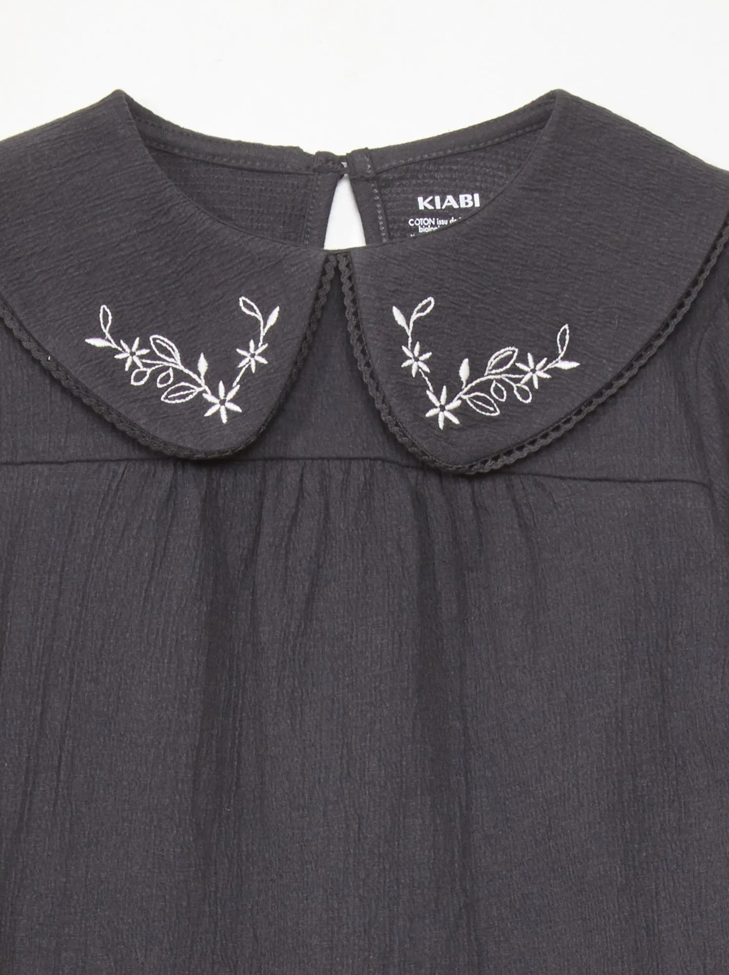 T-shirt con ricamo - GRIGIO