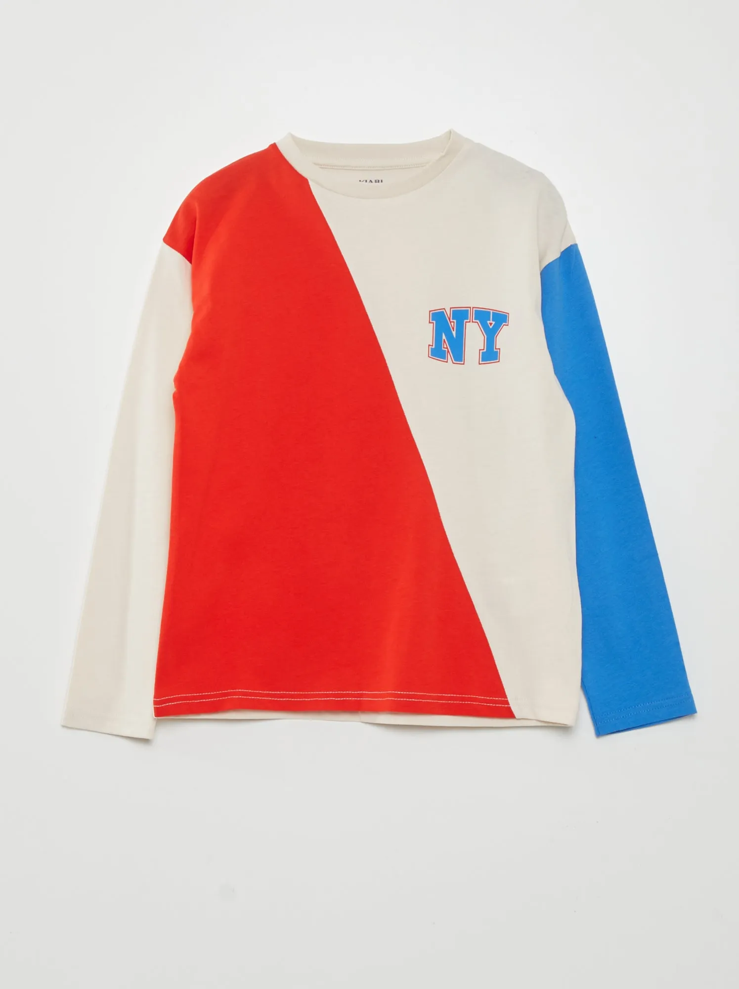T-shirt maniche lunghe 'New York' - BIANCO