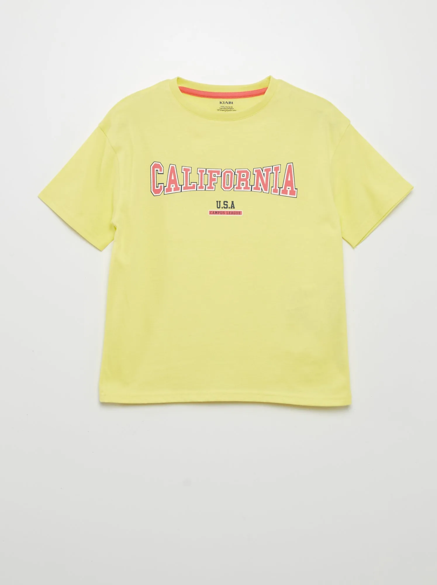 T-shirt stampata a maniche corte - GIALLO