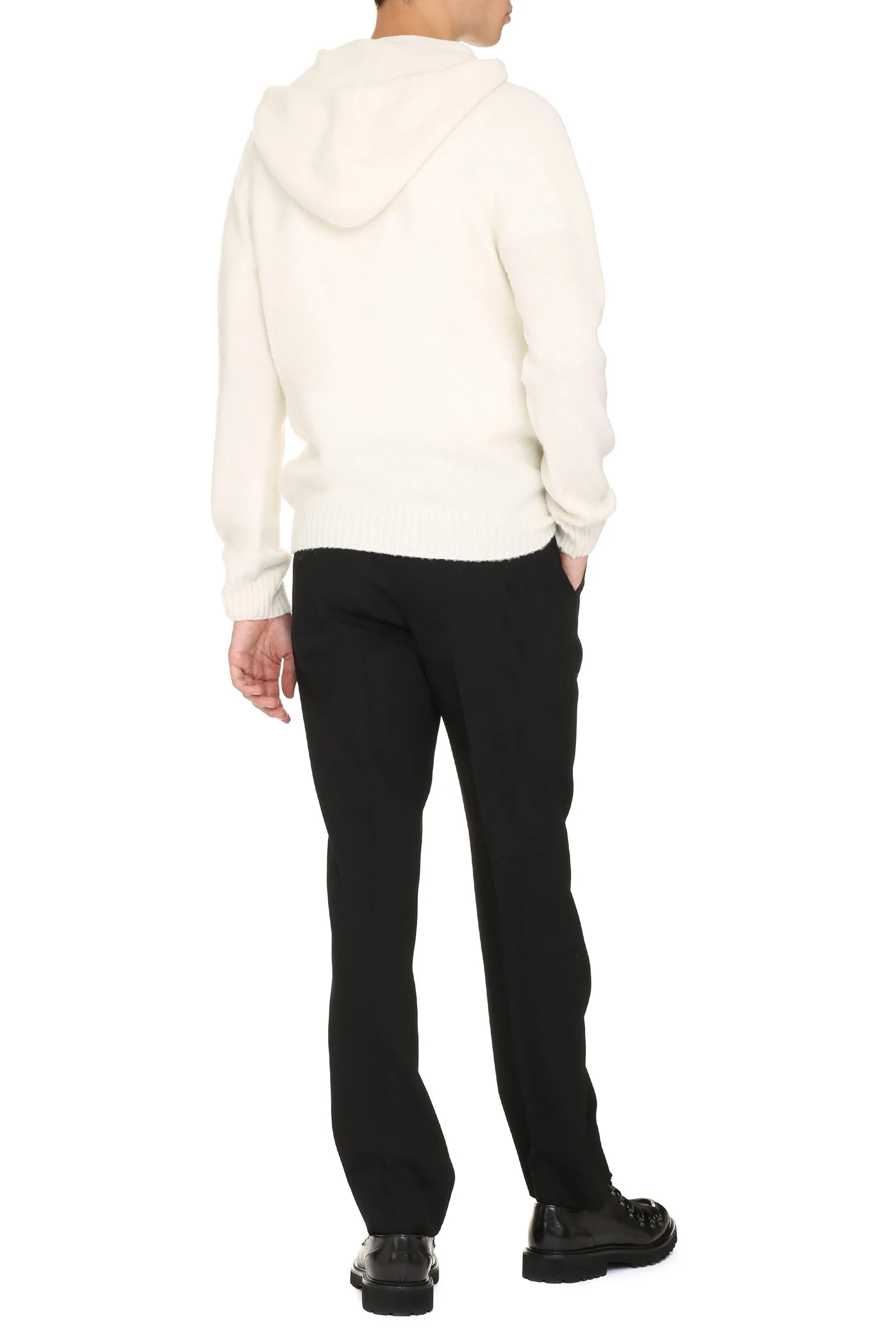 THE (Alphabet) THE (Knit) - Felpa in maglia con cappuccio