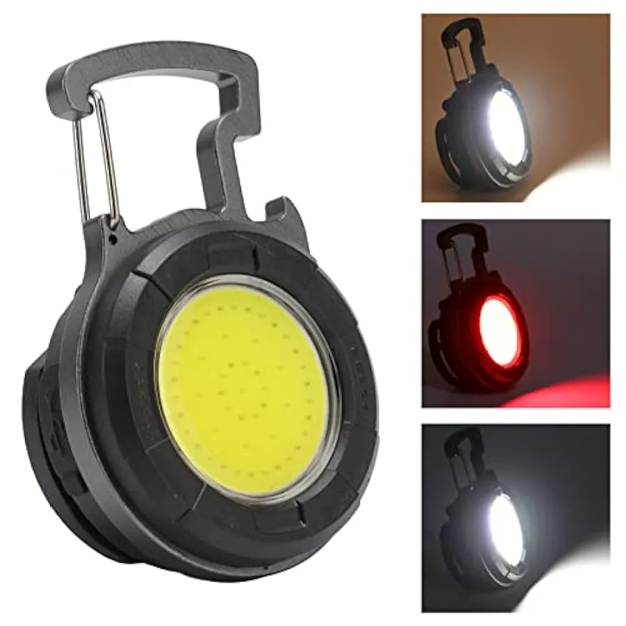 Topyond Luci da Lavoro COB Impermeabili – Mini Torcia Portachiavi per Manutenzione Ed Emergenza dell’automobile – Multifunzional