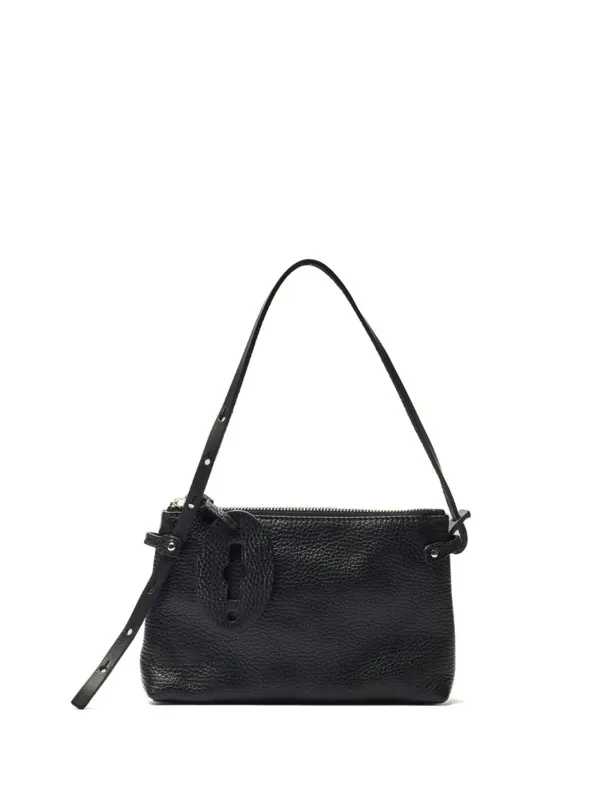 Tuka Daily black leather clutch bag